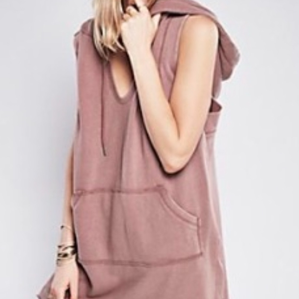Free People Blackbird Pullover, Dusty Rose, Size Small